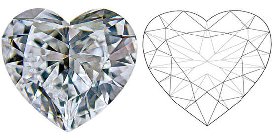 ZKZ-Diamanten fantastisches Herz-Form CVD Labor gewachsene Diamant-1.3-2ct