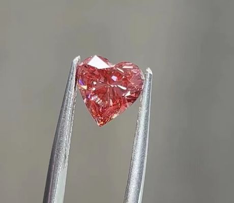 synthetisches rosa Herz Diamond Brilliant Cut Artificial Lab CVD 1.15ct gewachsen