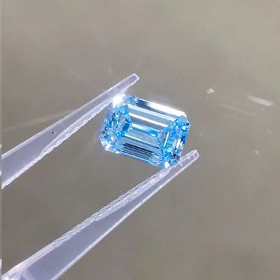 ZKZ Diamanten 10 Mohs Blau Smaragd Schnitt Labor gewachsen CVD Diamant 1-1.6ct