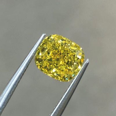 Gewachsene gelbe Diamond All Formen des Kissen-Schnittes HPHT Labor sind verfügbar