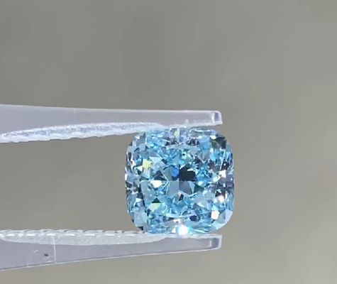 Großes CVD-Labor gewachsene, die blaue Diamanten klares synthetisches 2,25 Ct-Kissen sich vorstellen, schnitt VS1