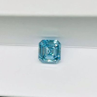 Asscher schnitt blaues synthetisches Karat Diamond Lab Engineered Diamondss 1-2