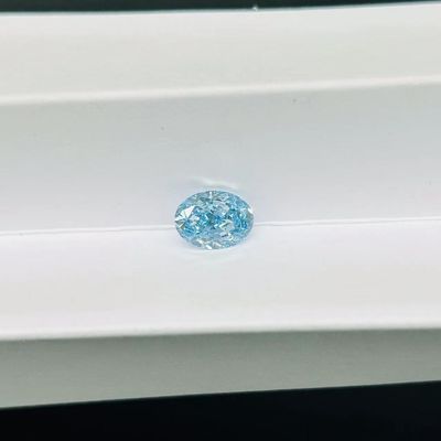 ZKZ Diamanten 1 Karat Größe Oval Loose Lab Grown Blaue Diamanten VVS2