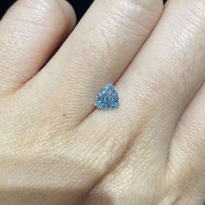 Labor 0.89Carat stellte die farbigen dreieckigen Diamanten schnitt blaue künstliche Diamanten her