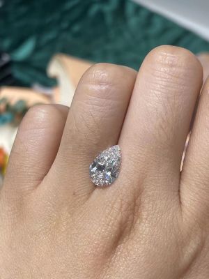 Multi gewachsene birnenförmige weiße Bearbeitung Größe CVD Labor Diamant-1.58ct