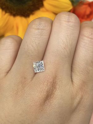 1-1.99Carat farblose lose Prinzessin Cut Lab Grown Diamond Studs