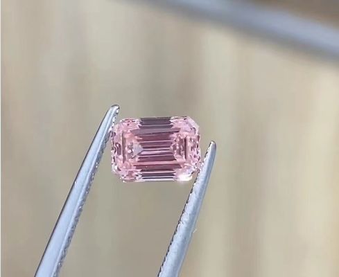 Synthetischer Emerald Cut Lab Grown Pink-Diamant-Schmuck-fantastischer heller Grad