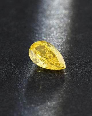 Birne schnitt synthetisches Labor gewachsene zitronengelbe Diamanten, die IGI bestätigte