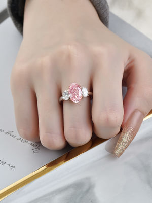 Diamond Jewelry Oval Pink Diamond-Ring 10 Mohs des Labor3.52ct