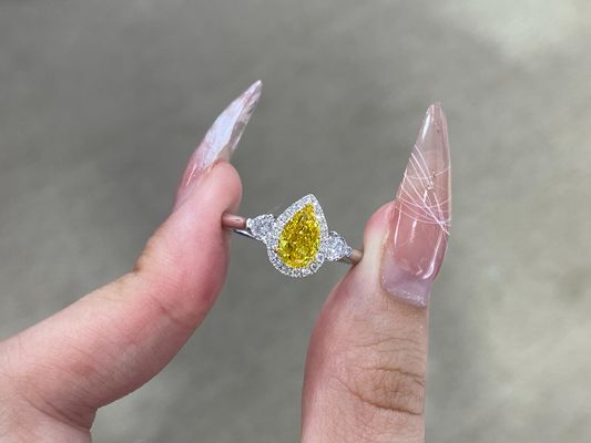 hergestelltes Diamond Ring 18k Weißgold 1.03ct fantastisches klares gelbes Labor