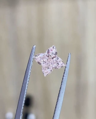 Künstliches Labor führte Blatt-Klee-Fantasie-intensiven rosa Diamanten der Diamant-vier aus