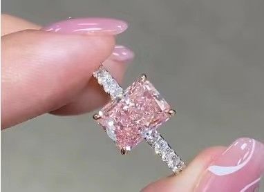 2.26ct Labor-Grown Pink Diamond Verlobungsring 18K Weißgold Brautring
