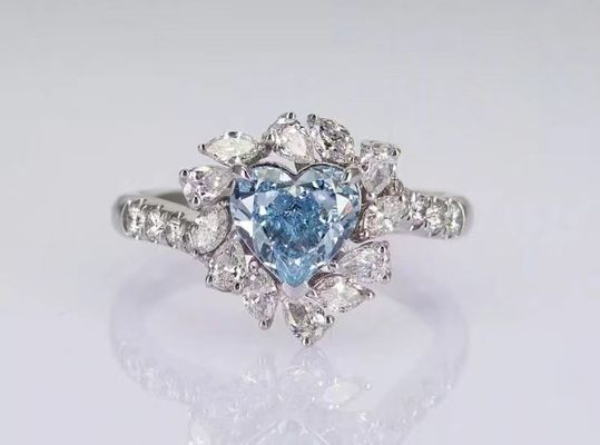 Labor Diamant Schmuck Verlobungsring Ehering Blaues Herz Diamant loser synthetischer Diamanten
