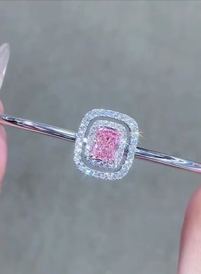 Pink Lab-Grown Diamant-Armbänder Radiant Cut Radiant Form NGTC zertifiziert