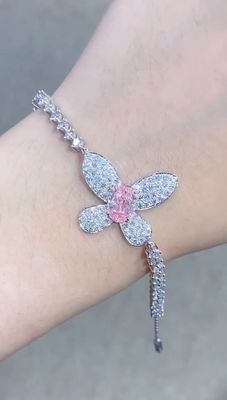 Loses synthetisches Diamantarmband Schmetterlingsprodukt Schmuckherstellung Ohrringe Halskette