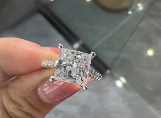 Laborgemachte Diamanten Schmuck Prinzessin Labor gewachsen Diamanten Schmuck Diamantringe Stud Ohrringe