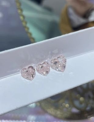 Herz rosa Diamanten Lab gekultiviert Diamanten für Halsketten Ringe Anhänger