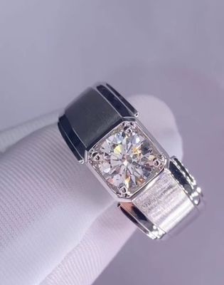 Männer-Diamantring Weißer Diamantring Verlobungsring Hochzeitsringe Lab-Grown Diamantringe