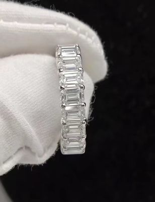 Smaragd Diamant Ring Weißer Diamant Ring Hochzeitsring Ewiger Ringe Labor gewachsener Diamantringe