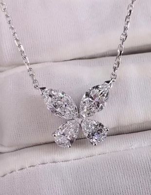 Schmetterlingslabor erstellt Diamant Anhänger Halskette Lab Diamant Schmuck Anordnung Anhänger