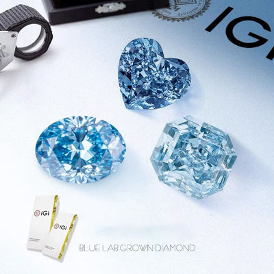 Laborgewachsene blaue Diamanten IGI-zertifiziert Custom Diamond Schmuck Optionen
