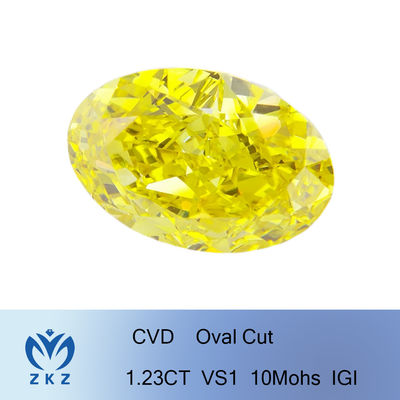 stellte synthetisches Labor 1.23ct gelben Diamond Oval Shaped Excellent Cut her