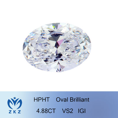 Lösen ovales Labor gewachsene hohe Klarheits-Diamanten kundengerechte weiße Farbe