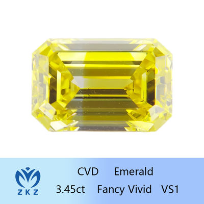 Loses HPHT-Labor stellte gelben Diamond Emerald Cut IGI bescheinigt her