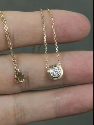 Runde Form Labor gewachsene Diamanten Anhänger zum Geschenk Glücks-Auge Halskette Anhänger Schmuck