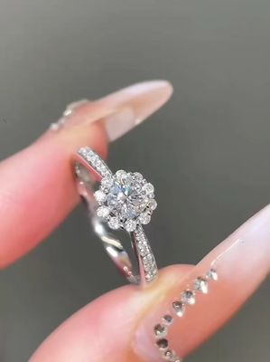 Sonnenblumen Labor gewachsenen Diamanten Ringe Geschenk Antrag Verlobung Hochzeitsringe