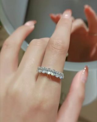 Oval Eternal Lab Grown Diamant Ringe für Hochzeitsgeschenk Antrag Ring