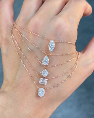 Fancy Shape Lab Erwachsener Diamant Halskette Diamant Anhänger Mode Diamant Schmuck