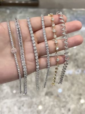 Schmuckstücke aus dem Labor, Diamant-Armband, Karbon-DEF, Farbe, Form, Tennis-Armband
