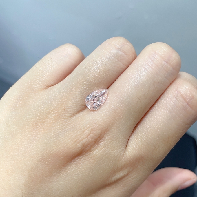 Ovaler Bearbeitungsdiamant 3 des birnenförmigen Rosabearbeitung der Labor 1.64CT hellen verschiedenen dekorativen Bohrgerätrosas